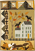 Autumn applique wall hanging quilt pattern by Norma Whaley
