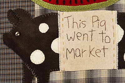 Farmer's Market pillow quilt by Norma Whaley
