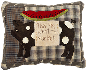 Farmer's Market pillow quilt by Norma Whaley