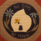 Garden Whimsy applique quilt detail