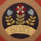 Garden Whimsy applique quilt detail