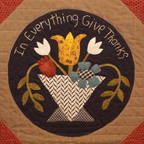 Garden Whimsy applique quilt detail