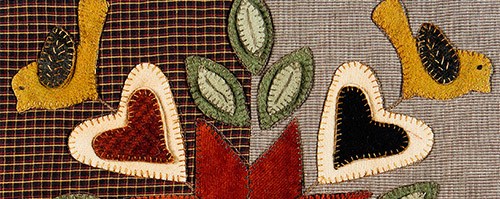 Hearts All Year Long quilt detail