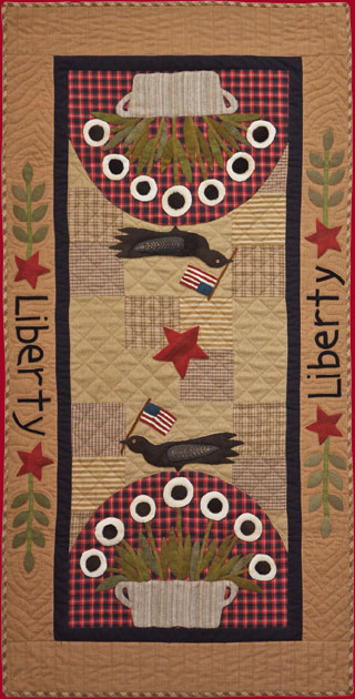Liberty applique table runner photo