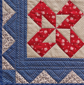The Parlor Table quilt detail