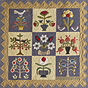 Pick Your Flowers Applique Quilt Wall Hanging