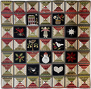Potholder Winter Quilt pattern by Norma Whaley
