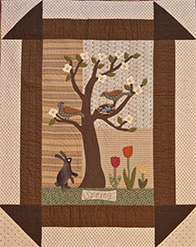 The Parlor Table quilt detail
