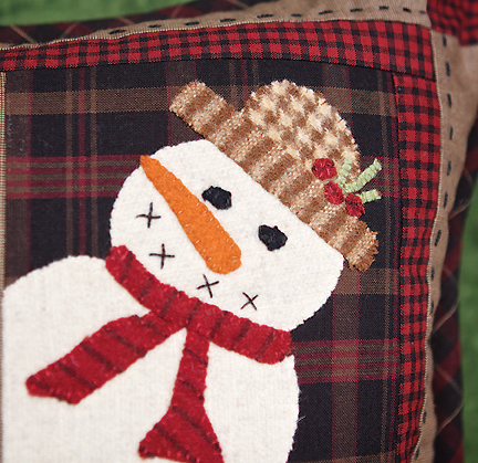 Snow Buddies applique pillow project
