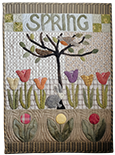 Spring applique wall hanging quilt pattern by Norma Whaley
