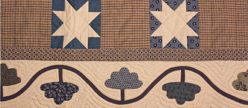 The Stars Are Shining quilt  detail