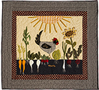 Stroll Through The Garden applique wall hanging quilt pattern by Norma Whaley