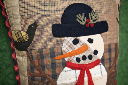 Tidings Of Joy applique pillow  project