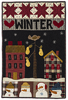 Winter Banner applique wall hanging quilt pattern by Norma Whaley