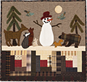 Woodland Visitors applique wall hanging quilt pattern by Norma Whaley