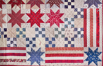 Yes We Can America quilt detail by Norma Whaley